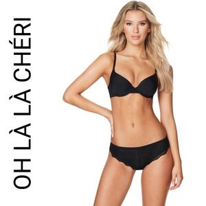 OH LÀ LÀ CHÉRI Black Tora T-Shirt Bra 34B